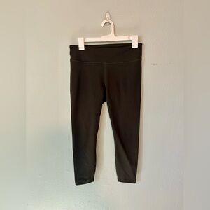 Fabletics Powerhold Mid Rise Crop Legging Olive Green Medium